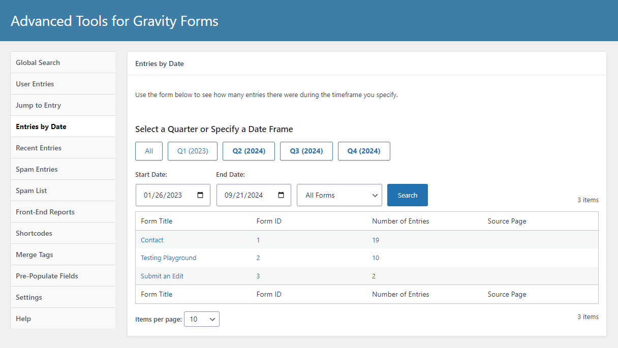 Entries by Date